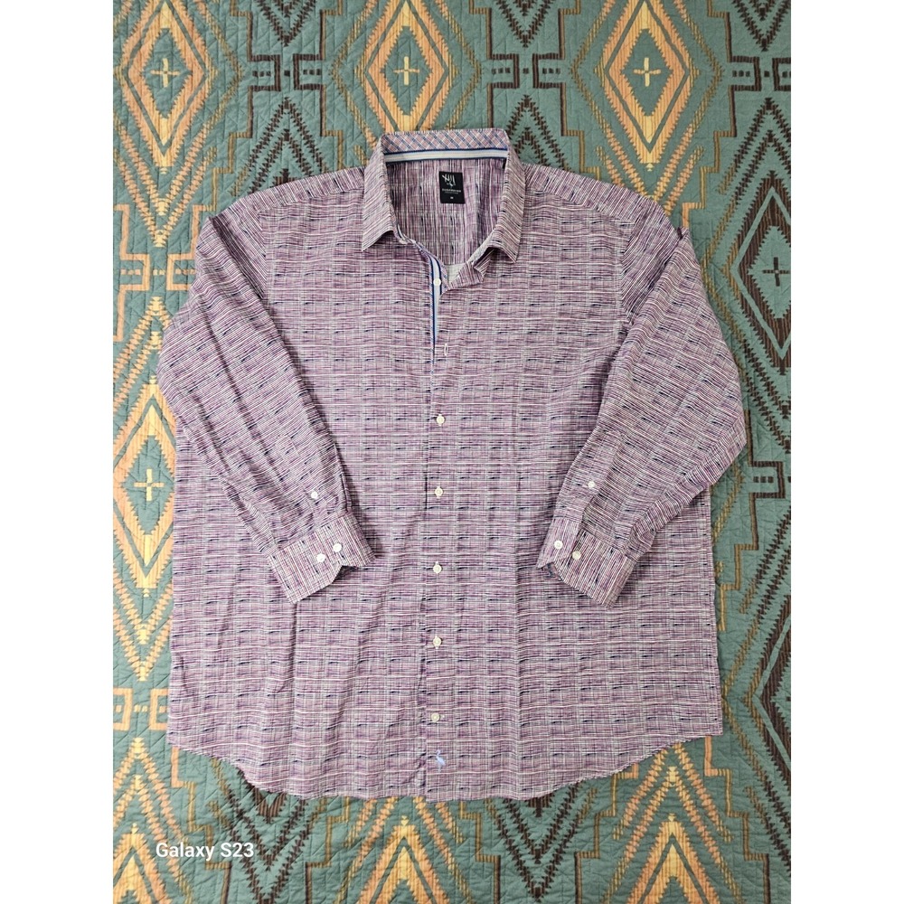 Tailorbyrd Button Down Long Sleeve Shirt. Beautiful Purple & Red. Men's Size 2x
